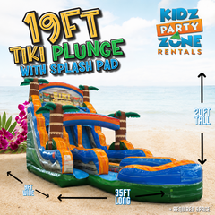 19ft Tiki Plunge Dual Lane waterslide