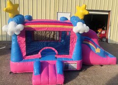 Mini enchanted bounce house w/slide