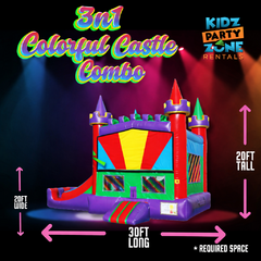 Rainbow Combo Bounce House