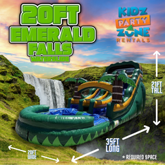 20 ft Emerald Falls dual lane w/deep pool