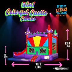 Rainbow Combo Bounce House