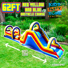 62 ft. Red, Yellow and Blue Obstacle Course