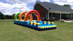 33ft Rainbow Dual Lane Slip and Slide W/Pool