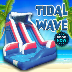 16ft Red white and Blue Tidal Wave Waterslide