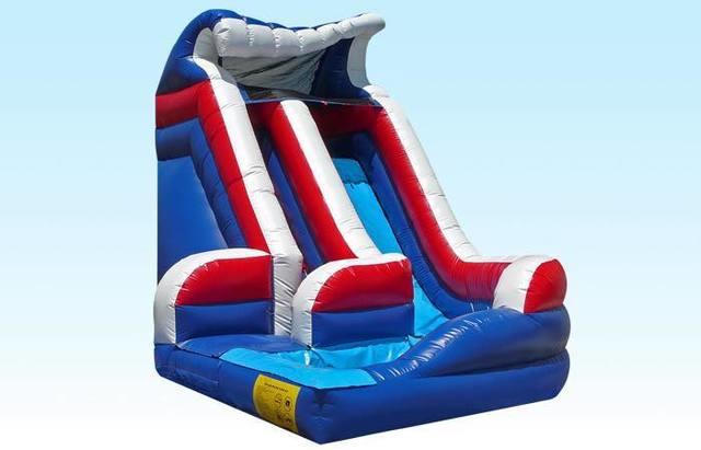 16ft Red white and Blue Curve Waterslide PU