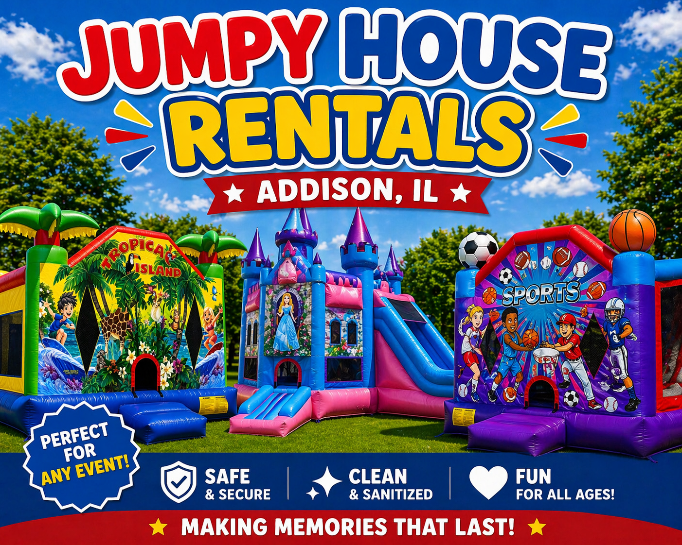 Bounce house rental in Addison