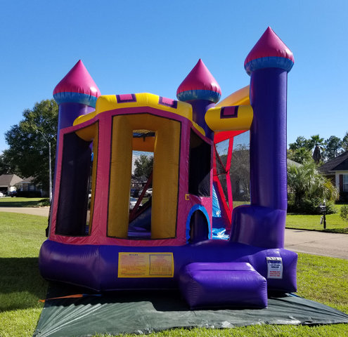  Backyard-Castle- With  Slide and Basketball Hoop  Unit 20