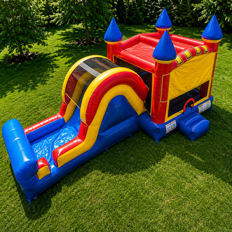 Castle Bounce House with Long Slide Rental – Unit 107