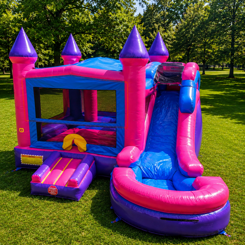 Castle Bounce House with Pool (Wet/Dry) Rental – Unit 52