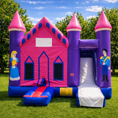 Castle Bounce House with Slide Rental – Unit 57