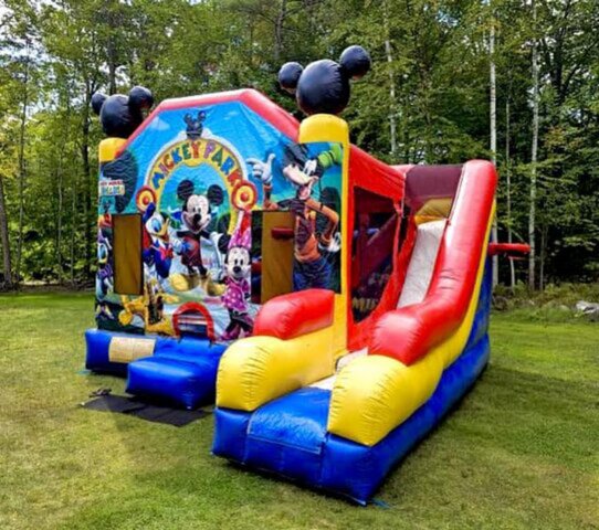 Mickey Park Bounce House with Slide Rental – Unit 54