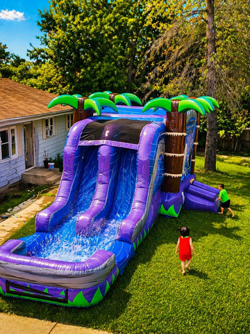 Purple Crush Inflatable (With Dual Lane Slide) - WATER Unit 61