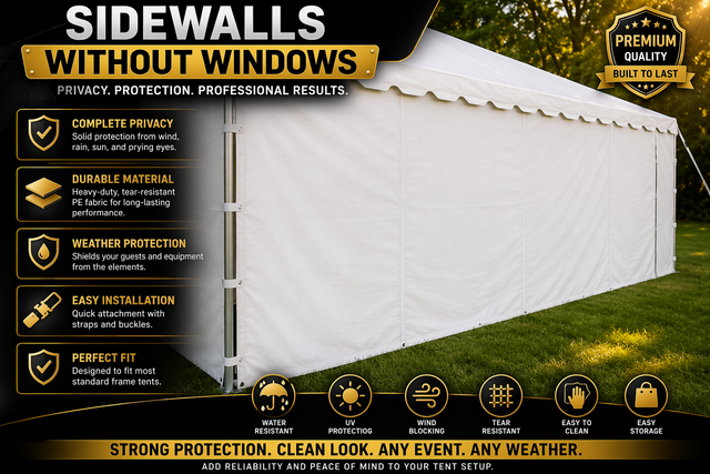 Sidewalls without windows: