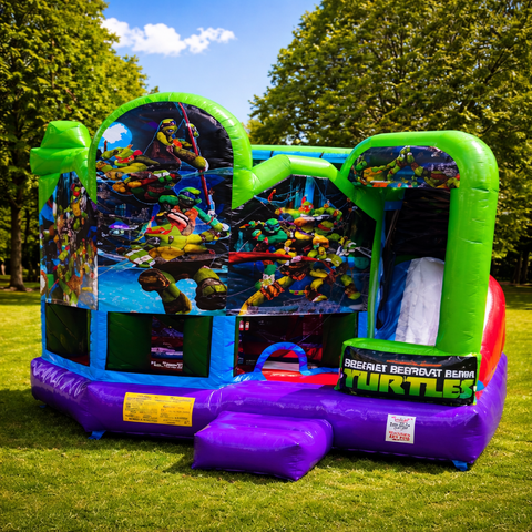Ninja Turtles Bounce House with Slide Rental – Unit 28