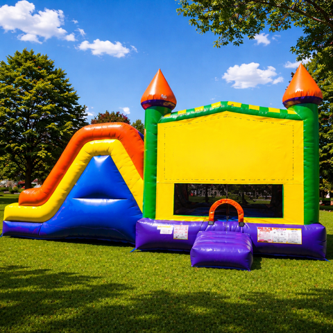 Castle Bounce House with Long Slide Rental – Unit 107