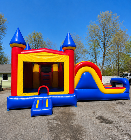 Castle Bounce House with Long Slide Rental – Unit 107