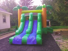 Paradise-with-double- Slide- dry and- basketball hoop
