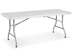 8 Foot White Rectangular Table