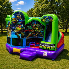 Ninja Turtles Bounce House with Slide Rental – Unit 28