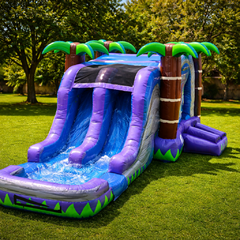 Purple Crush Inflatable (With Dual Lane Slide) - WATER Unit 61