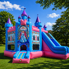 Cinderella Bounce House with Slide Rental – Unit 52