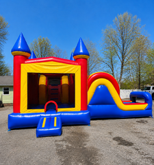 Castle Bounce House with Long Slide Rental – Unit 107