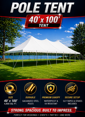 40' x 100' Pole Tent