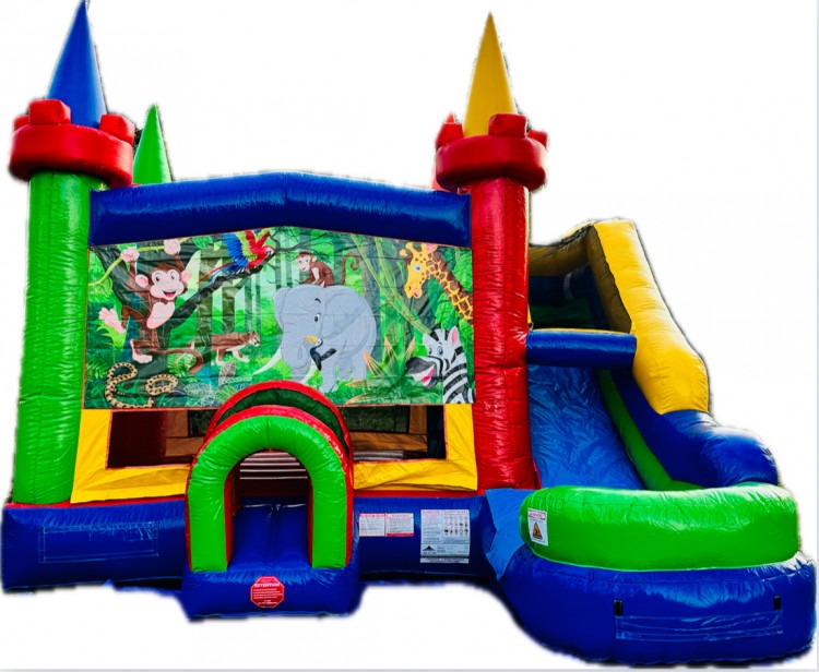 XL Jungle Bounce House W/ Slide (Wet or Dry )