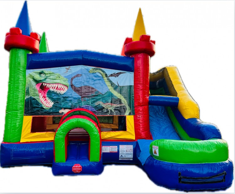 XL Dinosaur Bounce House W/ Slide (Wet or Dry)