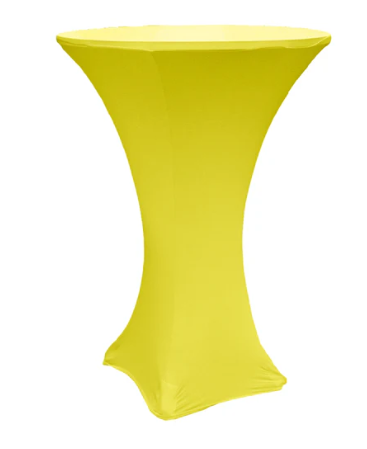COCKTAIL TABLE SPANDEX COVER-YELLOW