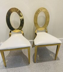 Gold Oval Back Chair (Set of 2)