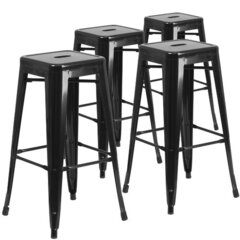 Black Metal Barstool 30" High