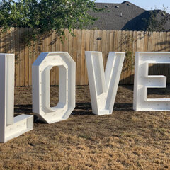 LOVE Marquee Letters 4' Tall