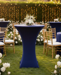 Cocktail Table Spandex Cover- Navy Blue