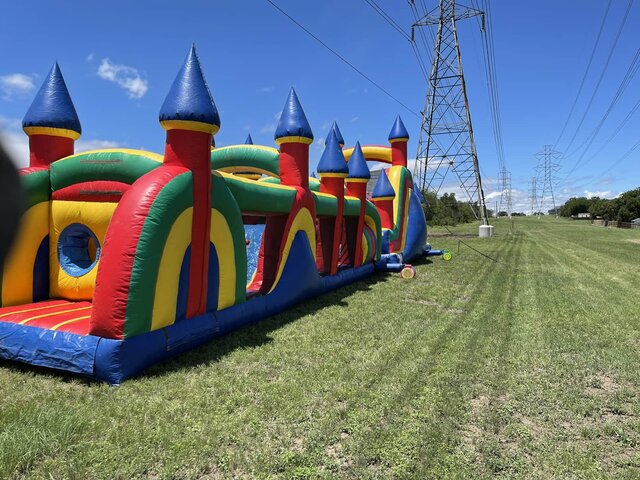 68 Foot Obstacle course w/slide (DRY)