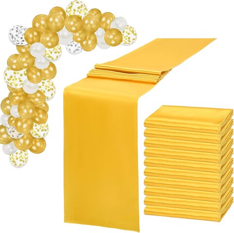 Satin Table Runner (Gold Silky)(12x108inch)