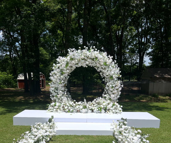 White Acrylic Wedding Stage 