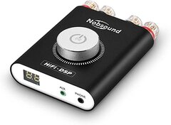 200W Mini Bluetooth 5.0 Power Amplifier 2.0 Channel Wireless Receiver Hi-Fi DSP Stereo Headphone Audio Amp LED Display (Black)