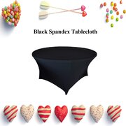 Tablecloth 5 Foot (round)(Black)(Spandex)