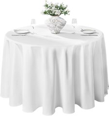 Tablecloth 5 Foot (round)(White)(Formal/non-Spandex) (Size120')