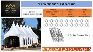 180 Person Event Package (20' Wide Tent)