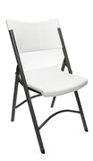 Maxchief Industrial Grade Contoured Folding Chair, White