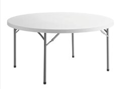 Table - 5 Foot  (Round) (White) (Leg Fold)