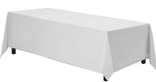 Tablecloth 8 Foot (Rectangle)(White)(Formal / non-Spandex)