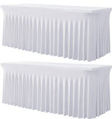Tablecloth 8 Foot (Rectangle)(White)(Spandex)