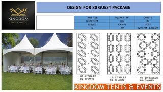 80 Person Event Package (20' Wide Tent)