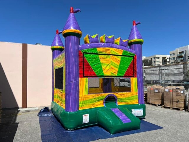 Purple castle bounce house