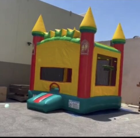 multi color bounce house 