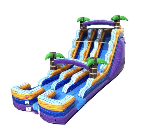 18’ Tropical Double Lane Slide (Wet / Dry)