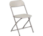 Biege Plastic Folding Chairs (inside/outside)